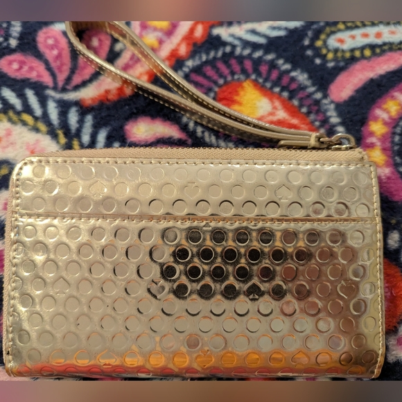 Kate Spade Metallic Gold Wristlet - Picture 6 of 12